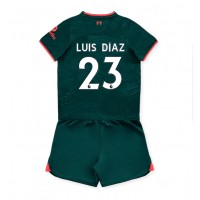 Fotbalové Dres Liverpool Luis Diaz #23 Dětské Alternativní 2022-23 Krátký Rukáv (+ trenýrky)